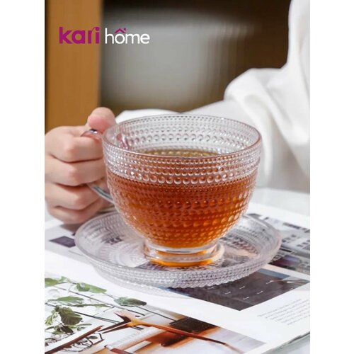 фото Чайная пара подарочная, набор чашка с блюдцем kari home