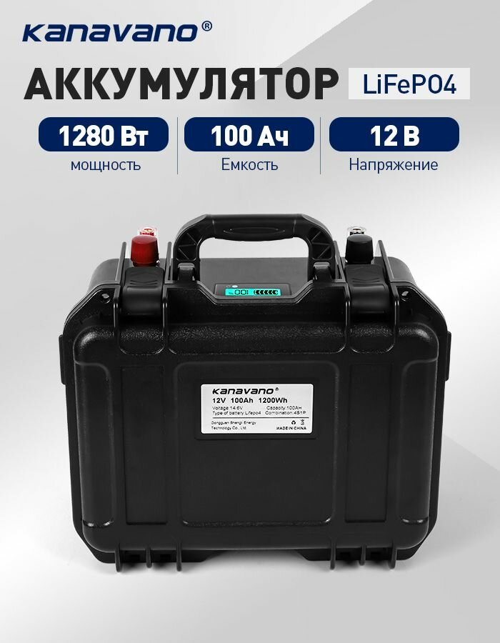 1280W аккумулятор LiFePO4 12.8V 100Ah с 100A BMS и дисплеем. для лодочного мотора, кемпинга, солнечных панелей, ИБП, автодома, дачи и дома + Зарядное устройство 14.6V 10А--SD926