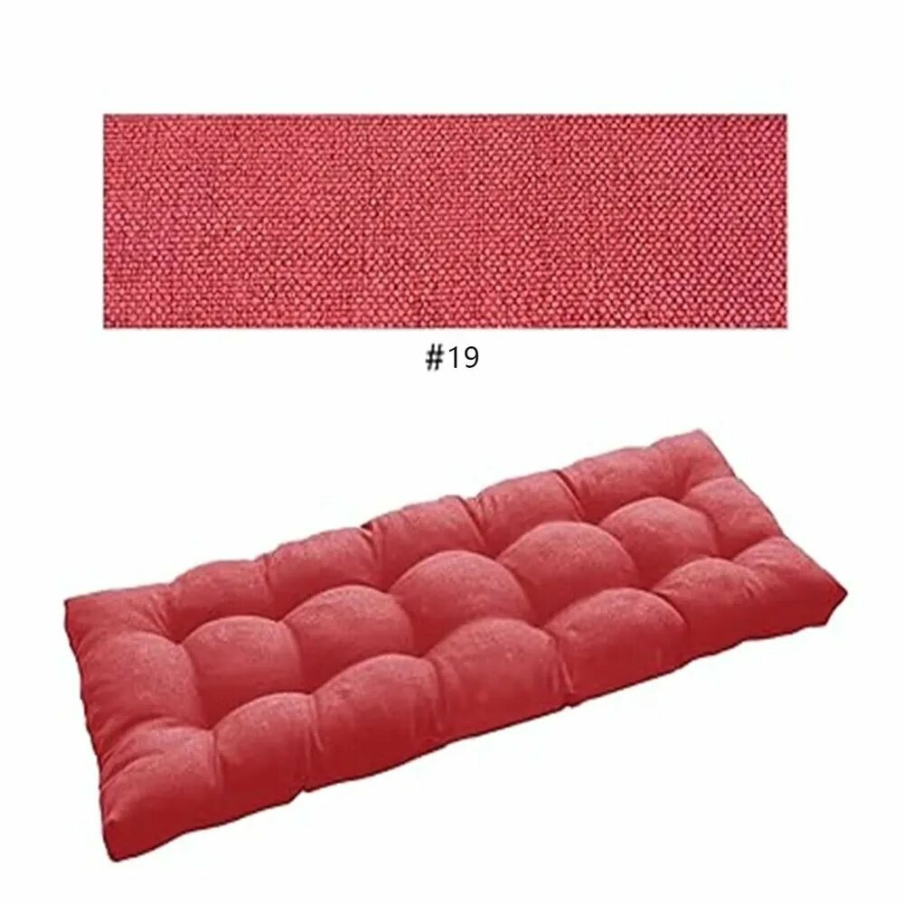 Подушка на стул 50x130 см, красная, наполнитель Пена Balance Foam, на завязках