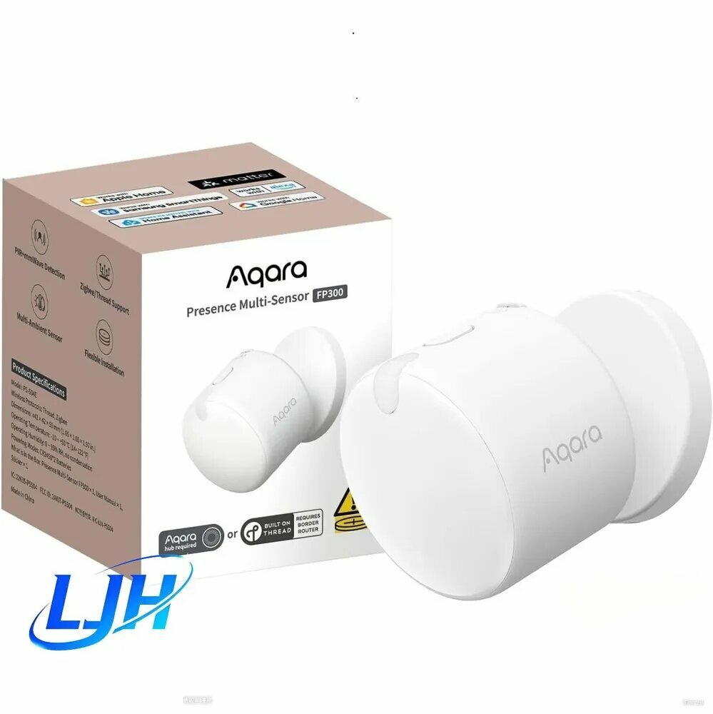 Датчик присутствия с ИИ для умного дома, Zigbee, Apple HomeKit, IP69, белый