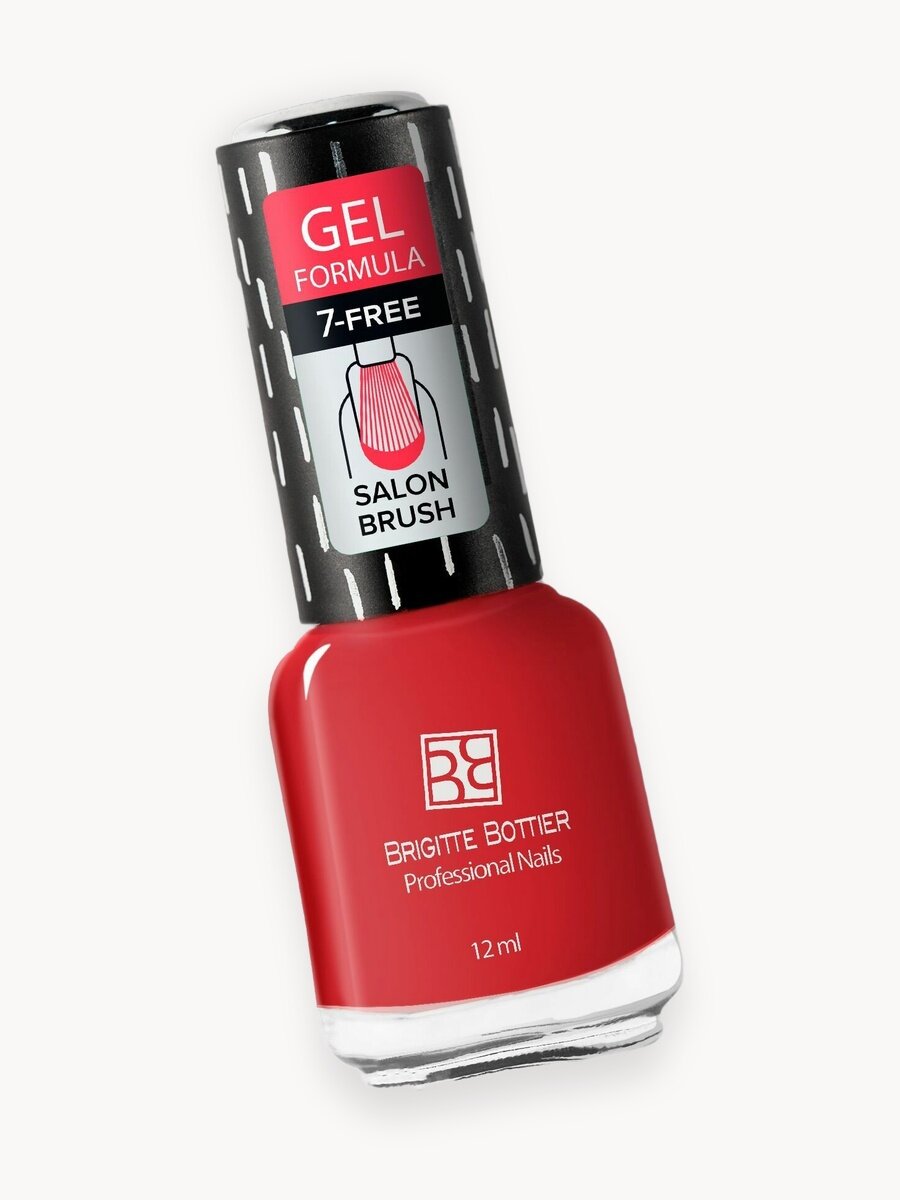 Brigitte Bottier лак для ногтей GEL FORMULA тон 46 классический красный 12мл