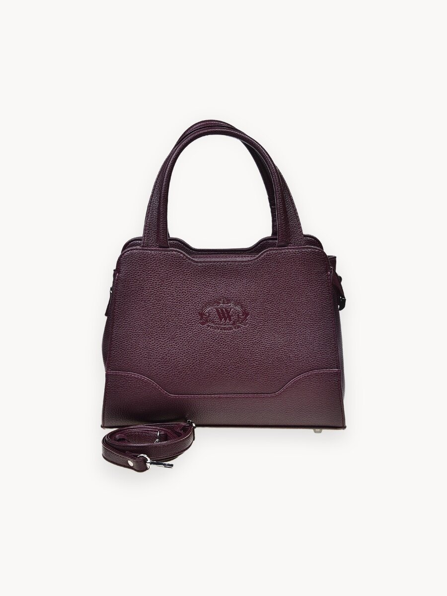 Сумка тоут Vera Victoria Vito, фактура матовая, гладкая, бордовый