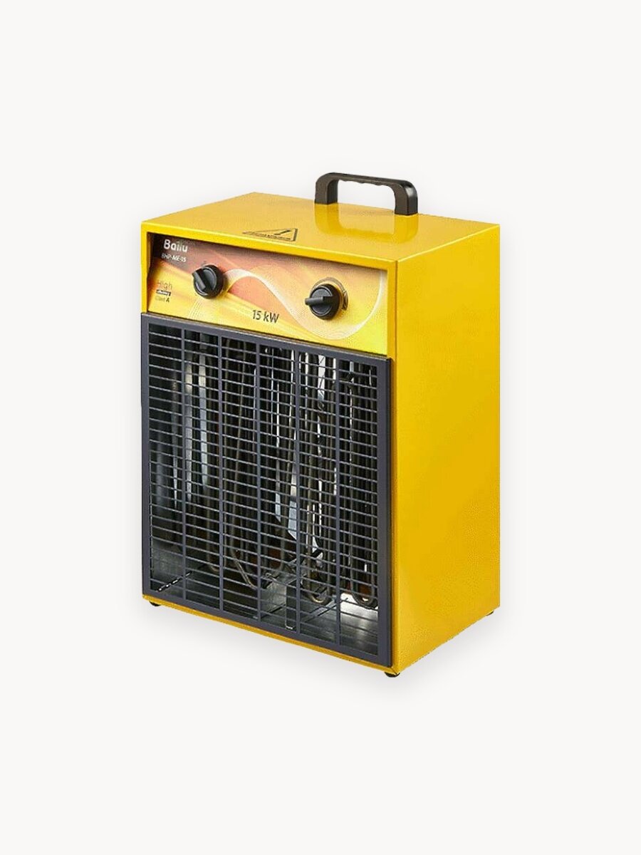 Пушка тепловая Ballu "BHP-ME-15", электрическая, жёлтая, 15 кВт