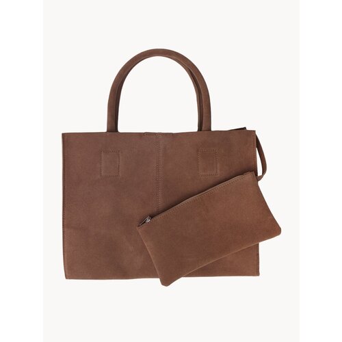 Сумка шоппер LAMACCO, фактура гладкая, рыжий