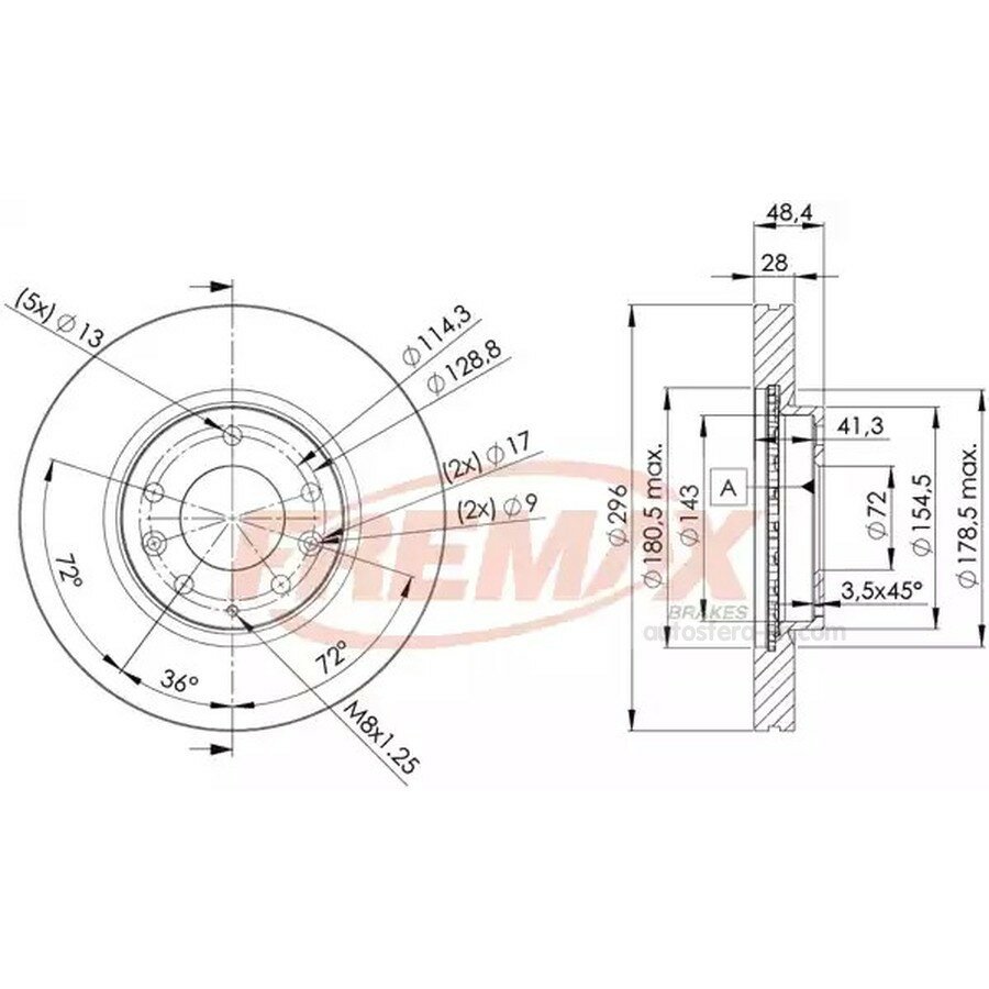 FREMAX BD2063 Диск тормозной передний .