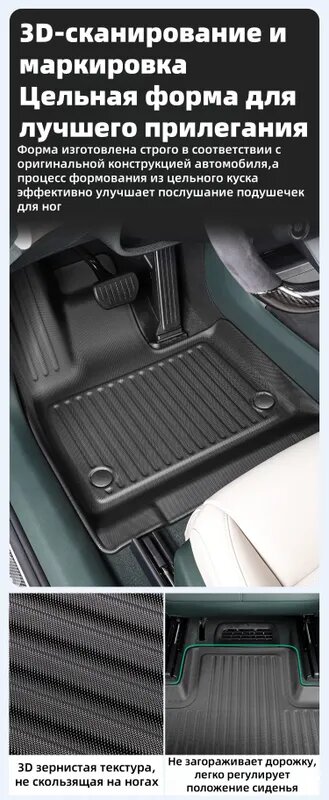 Картинки COZYCAR Коврики в салон автомобиля, Термопластичная резина (ТПР), 3 шт.