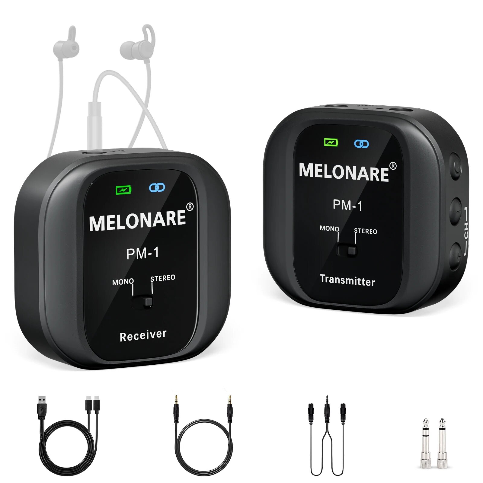 USB перезаряжаемый передатчик и приемник с поддержкой моно/стерео UHF 500 МГц PM-1