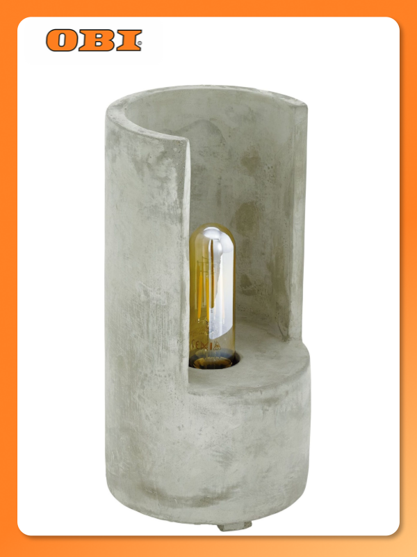 Настольная лампа EGLO Lynton 49111  E27  серая  бетонная арматура