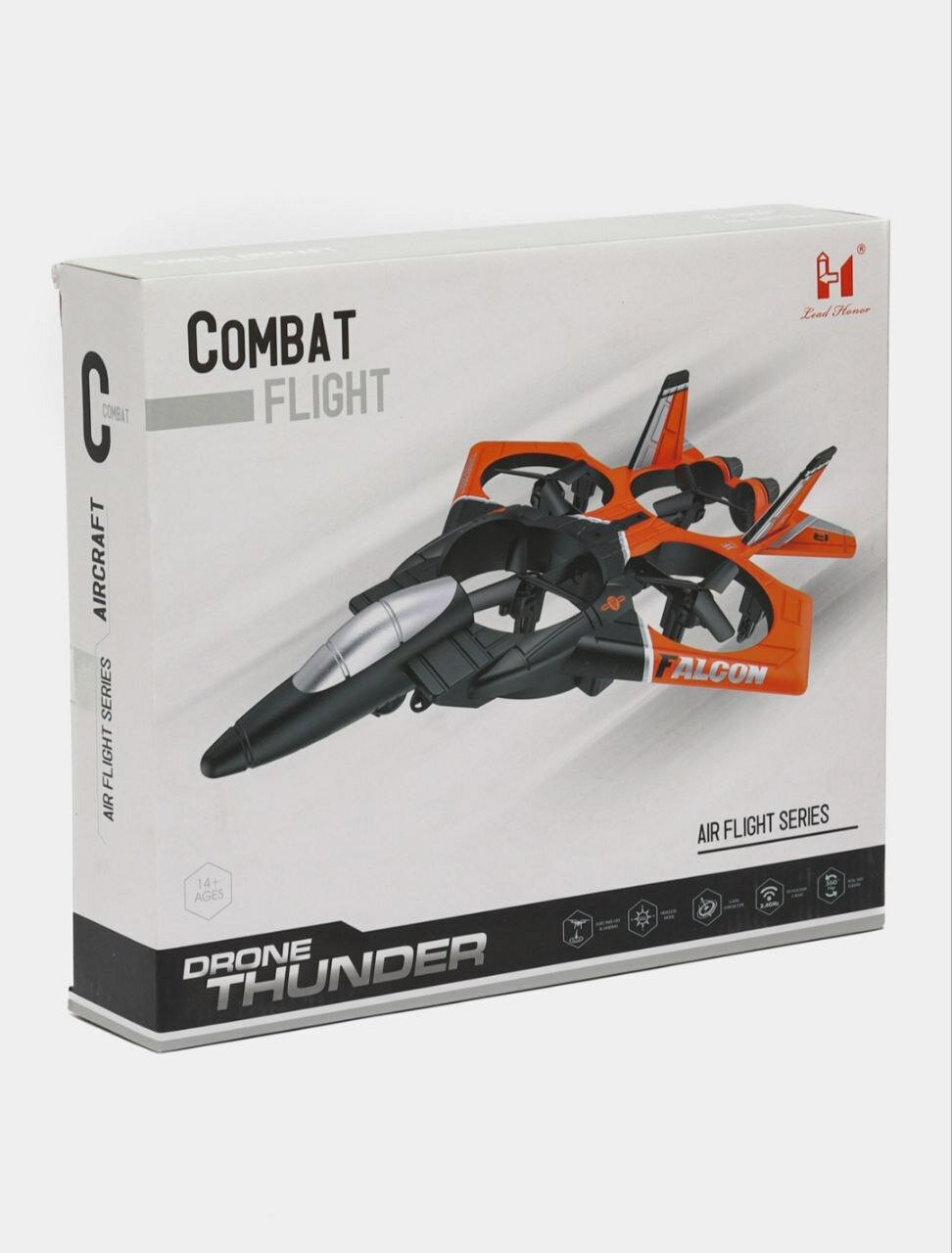 Радиоуправляемый самолет Falkon Thunderbolt черно-синий для детей