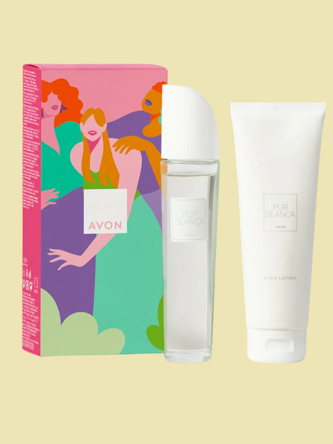 Набор туалетная вода и увлажняющий лосьон для тела Avon Pur Blanca