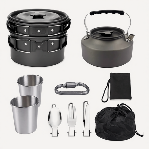 Изображение товара Туристический походный набор складной посуды MyPads компактный, на все случаи жизни.