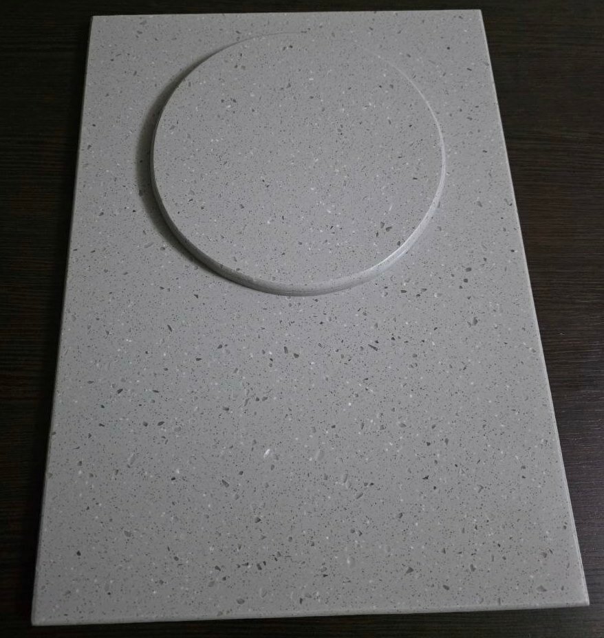 Комплект разделочных досок из искусственного акрилового камня, 2 шт, серый цвет с вкраплениями, прямоугольные, без ножек