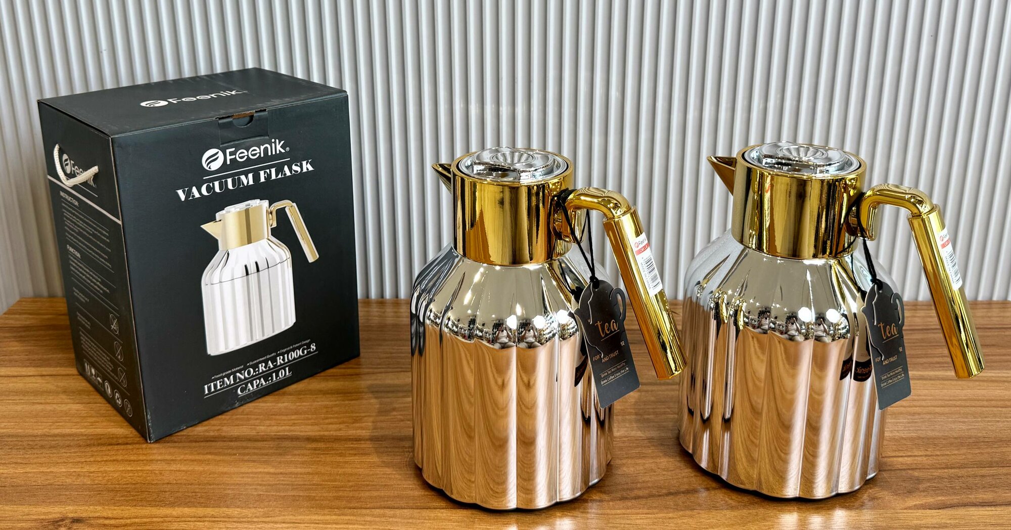 Термос, 1 л, подарочный пакет, сохраняет температуру 24 часа, акции по цене серая