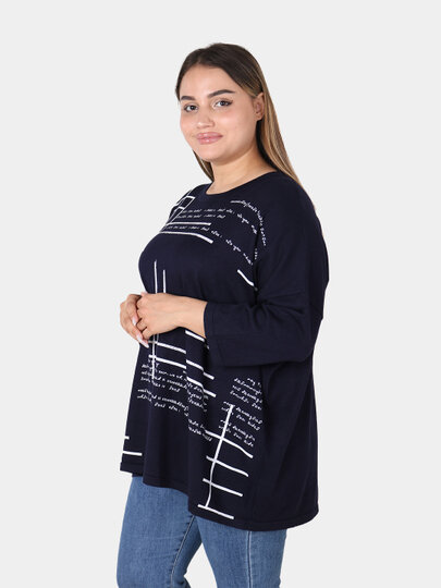 Свитер , размер OneSize, темно-синий — фото 1