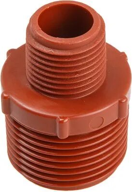 Ниппель ПП 1" с наружной резьбой AV Engineering, полипропилен, коричневый — фото 1