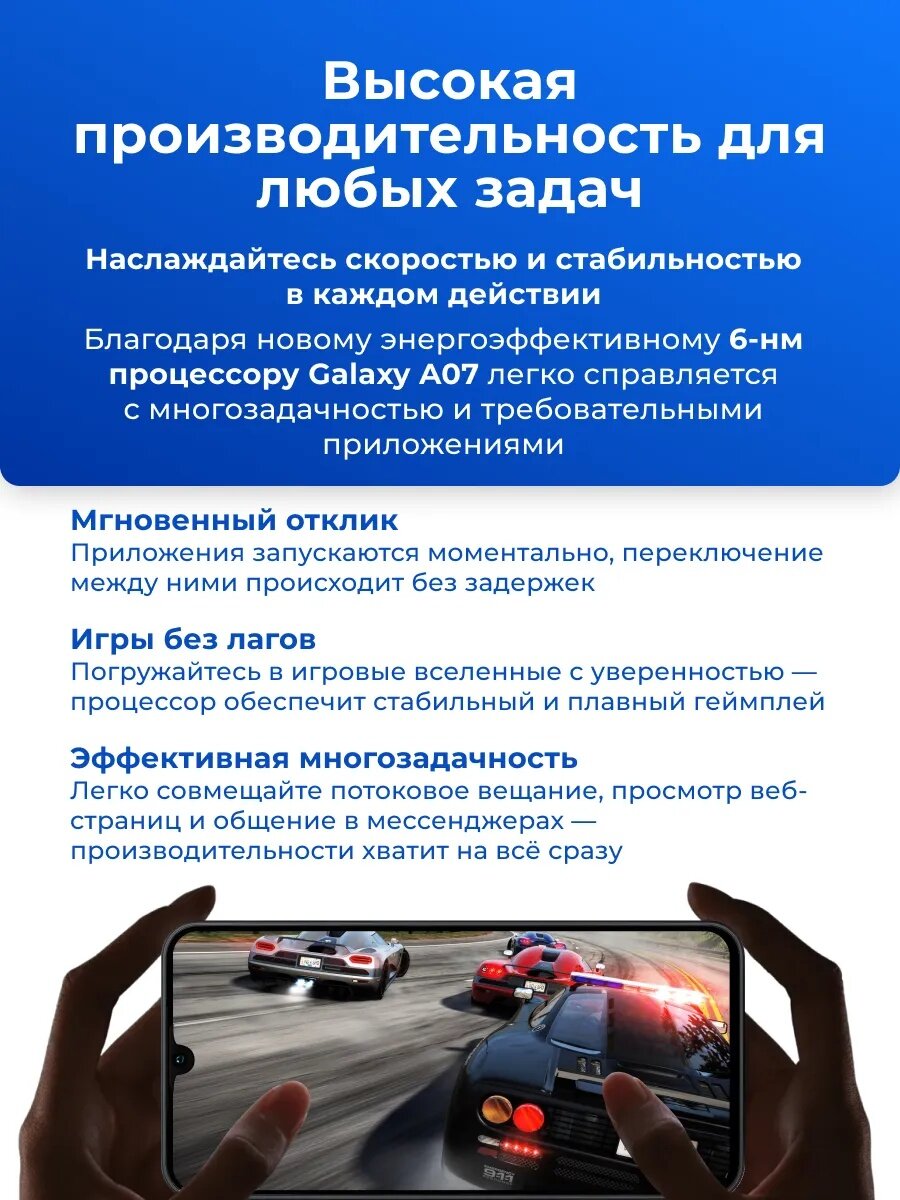 Samsung Galaxy A07 (A075) 4/128GB — мощный смартфон с большим экраном — фото 1