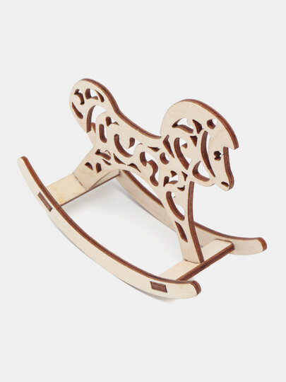 Игрушечная лошадка качалка для кукол. фанера 3 мм. можно раскрасить — фото 1
