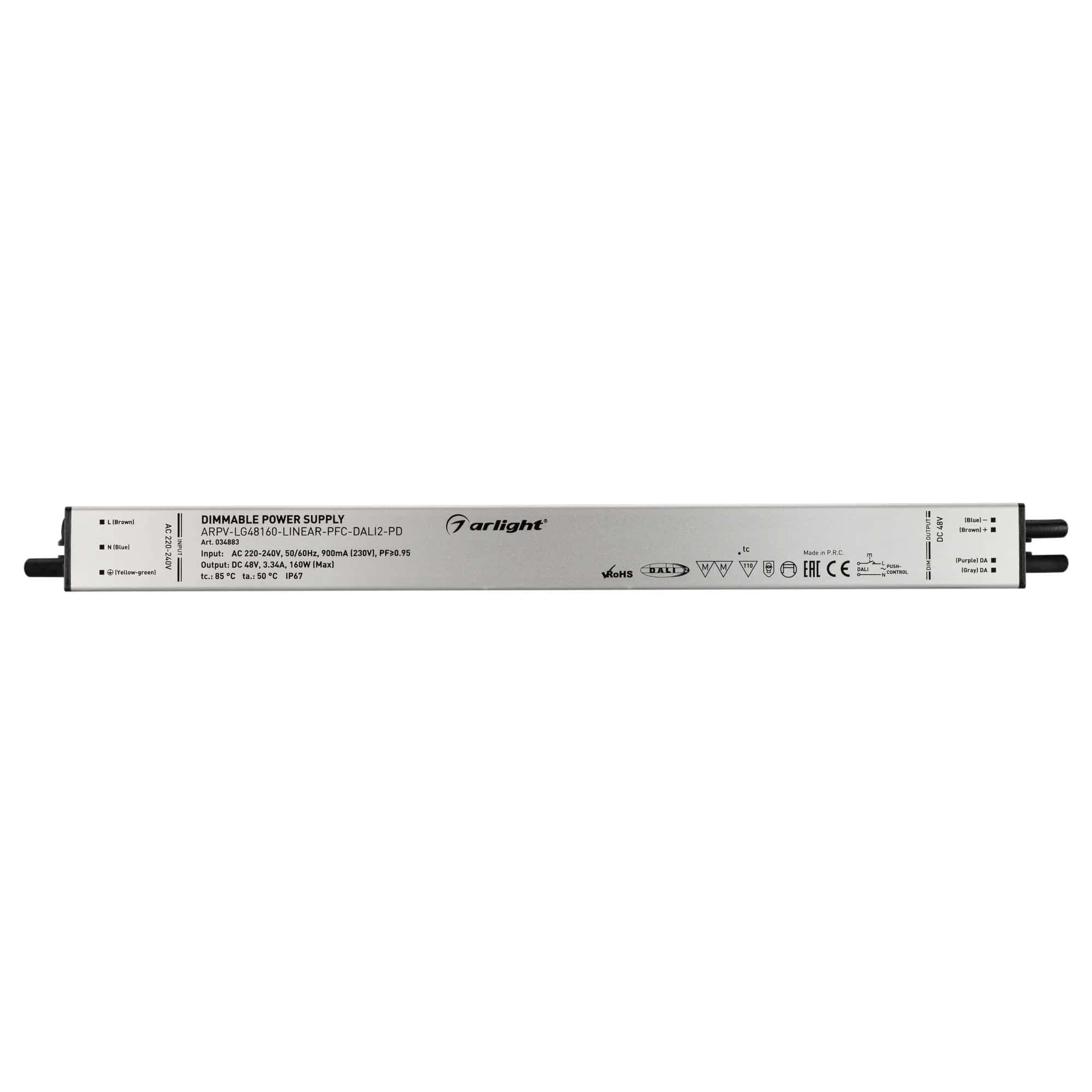 Блок питания для светодиодной ленты ARPV-LG48160-LINEAR-PFC-DALI2-PD (48V, 3.34A, 160W) — фото 1