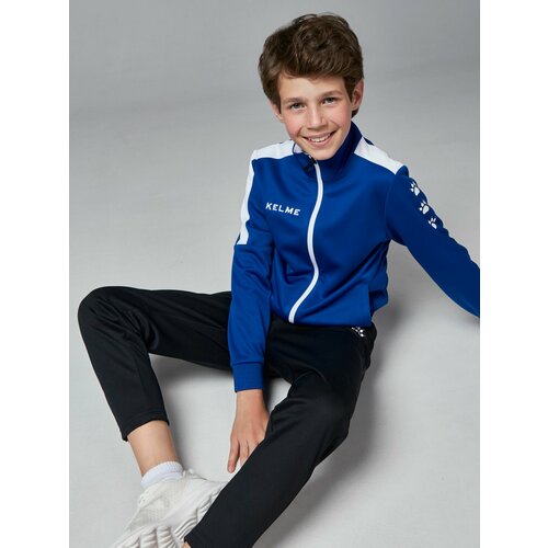 фото Костюм спортивный kelme tracksuit спортивный костюм для мальчика, размер 140, синий/черный