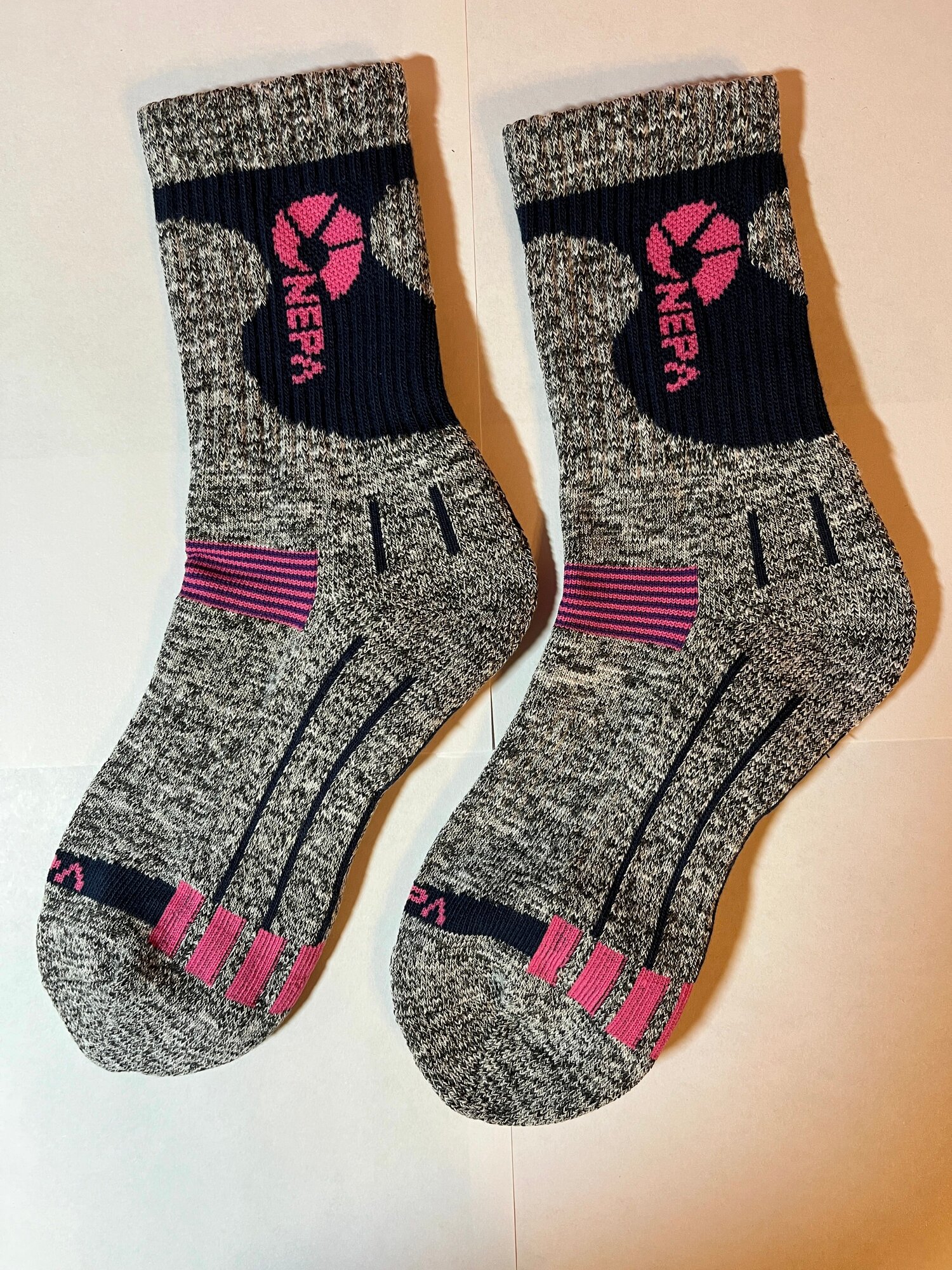 Носки NEPA, размер 24, серый, розовый — фото 1