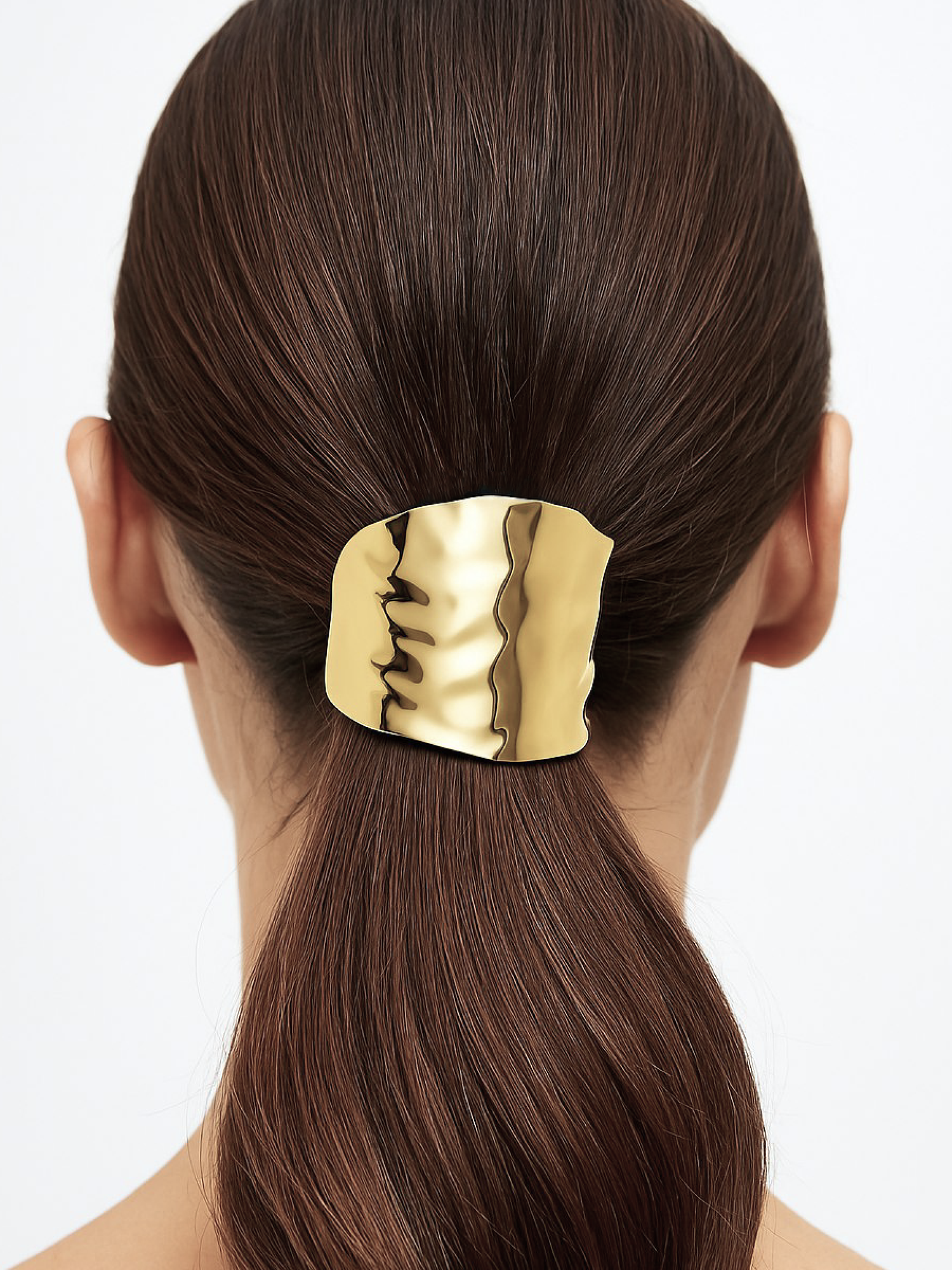 Золотая женская резинка для волос с металлическим декором, аксессуары для волос под золото, резинка с декором