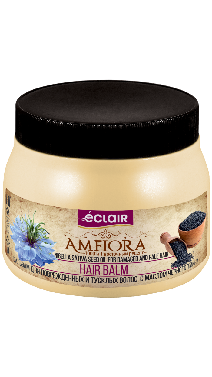 Бальзам для волос Eclair Amfiora , для поврежденных волос, с черным тмином 500мл