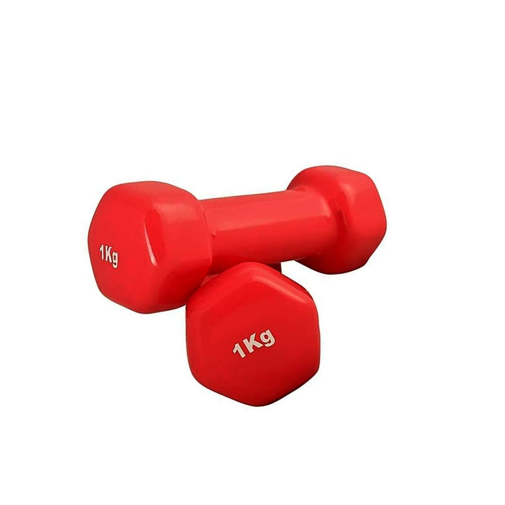 Гантели 1 кг (2 шт), пара, для фитнеса и тренировок, ручные гантели для дома и спортзала