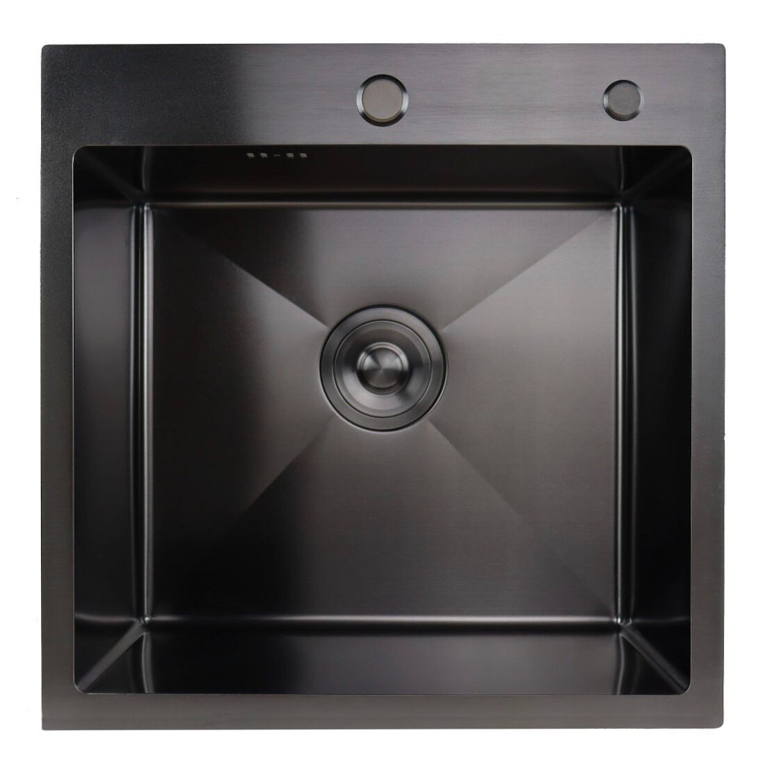 Мойка Santegro STR5050BL нерж. сталь, графит, сифон, 50х50 см.