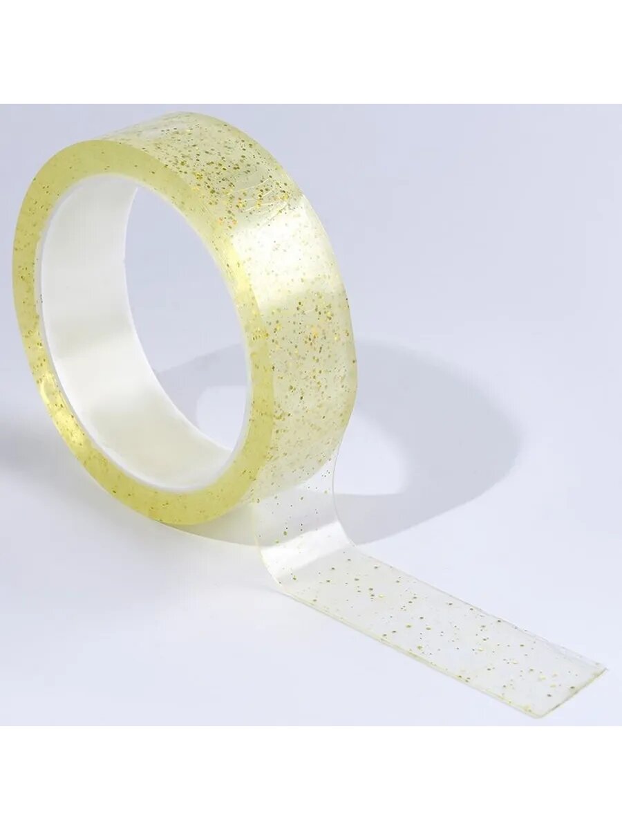 Жёлтая блестящая надувная клейкая лента 3м