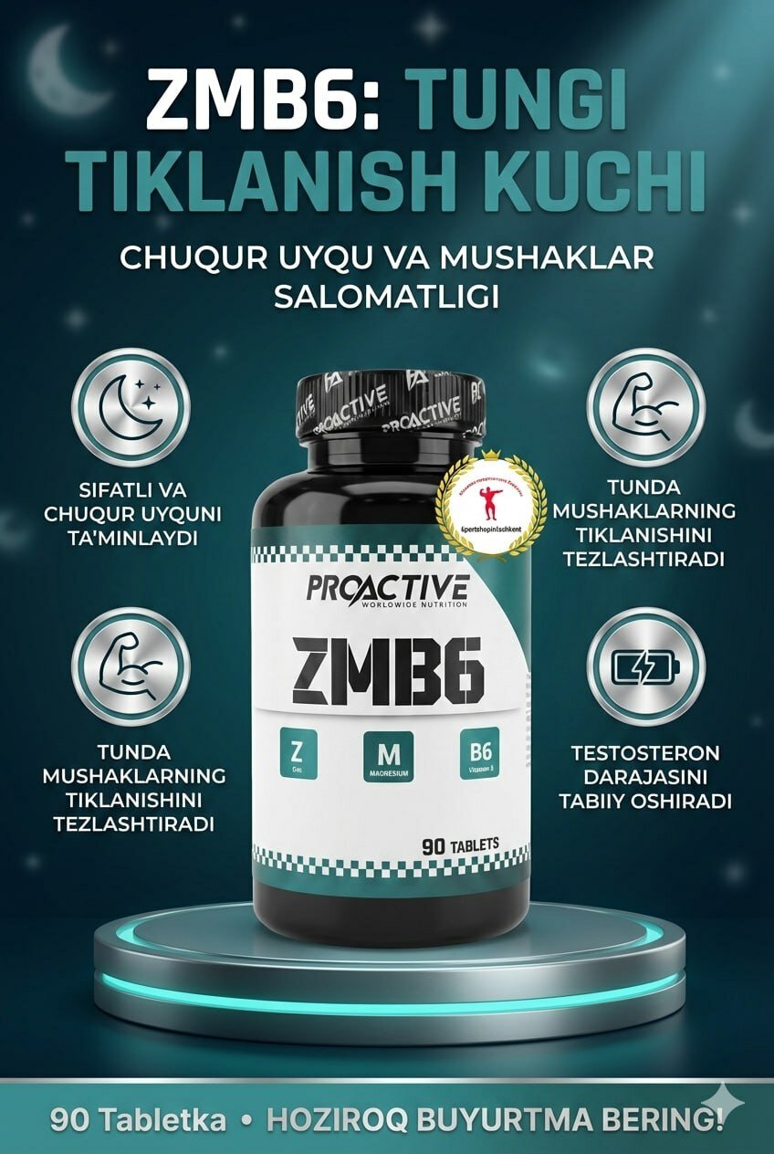 ProActive ZMB6 ZMA 90 таб — Zinc Magnesium B6, восстановление и сон