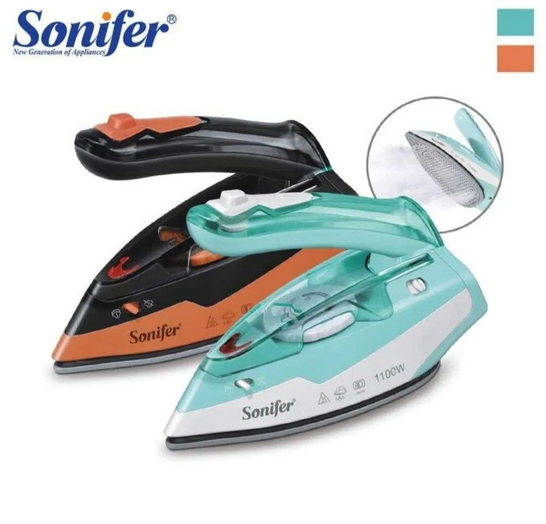 Утюг Sonifer SF-9054, дорожный, складной, керамический, 1100Вт