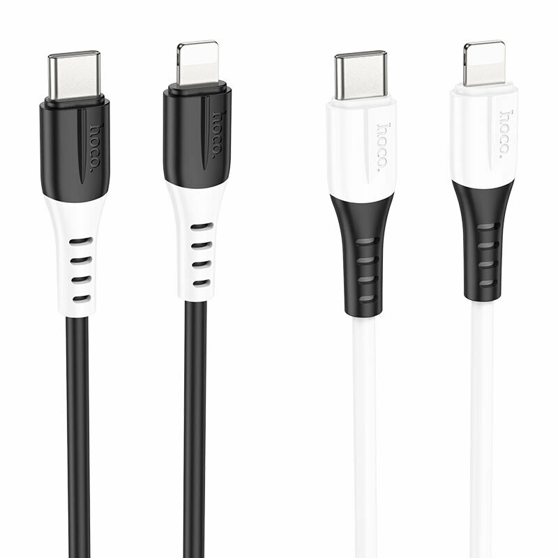Кабель для быстрой зарядки hoco X82 silicone Type C>>iphone/20w 1m — фото 1