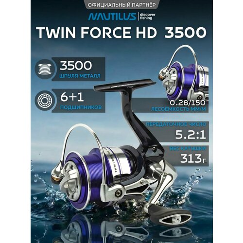 Катушка Nautilus Twin Force HD 3500