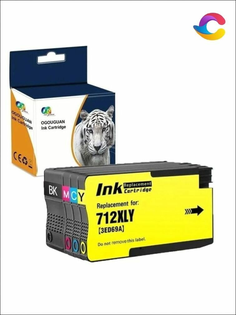 Комплект картриджей CP712XL, совместимый, Набор CMYK, 4 шт