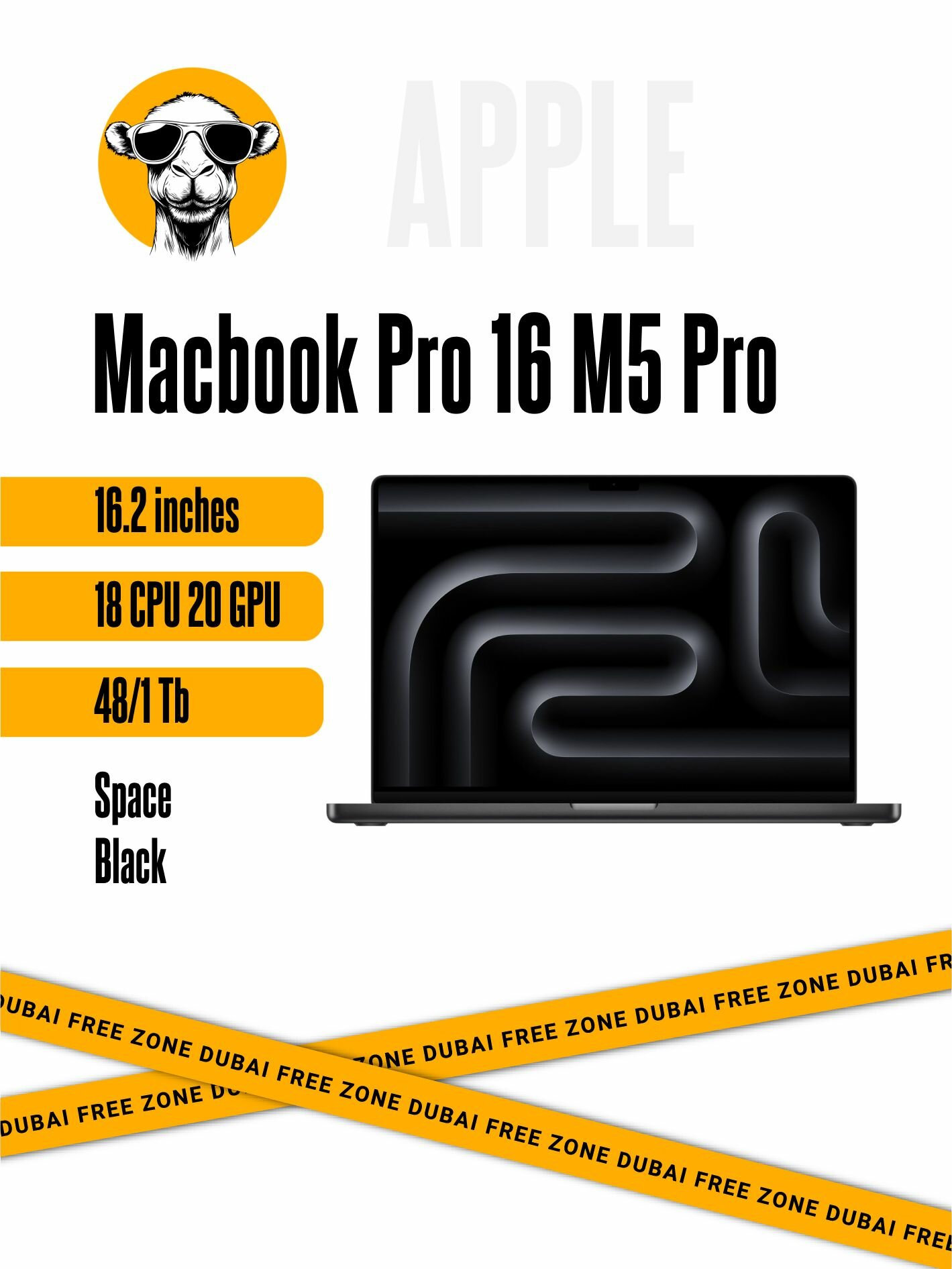 Ноутбук Apple Macbook Pro 16 M5 Pro 48/1Tb (18 CPU/20 GPU) Space Black