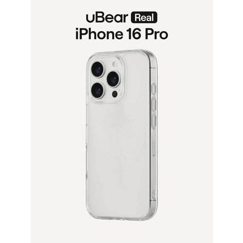 фото Чехол для iphone 16 pro ubear real case, усиленный прозрачный
