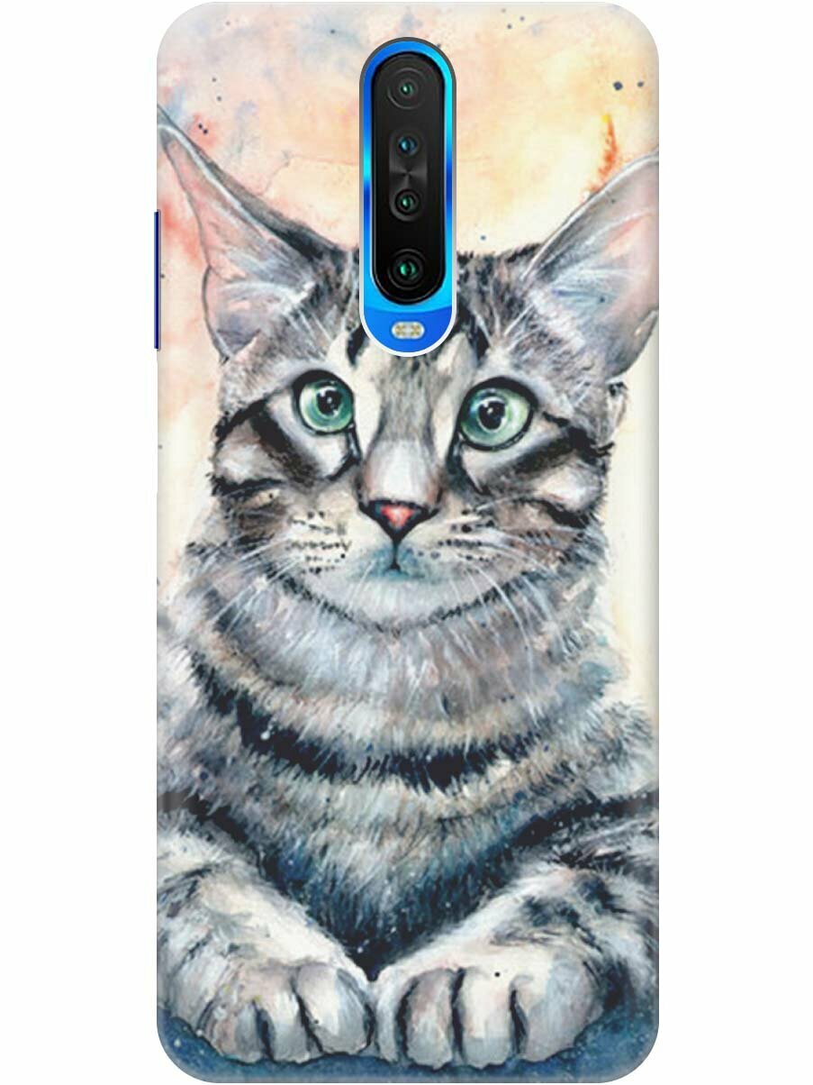 Чехол - накладка ArtColor для Xiaomi Redmi K30 с принтом "Ушастый котик"