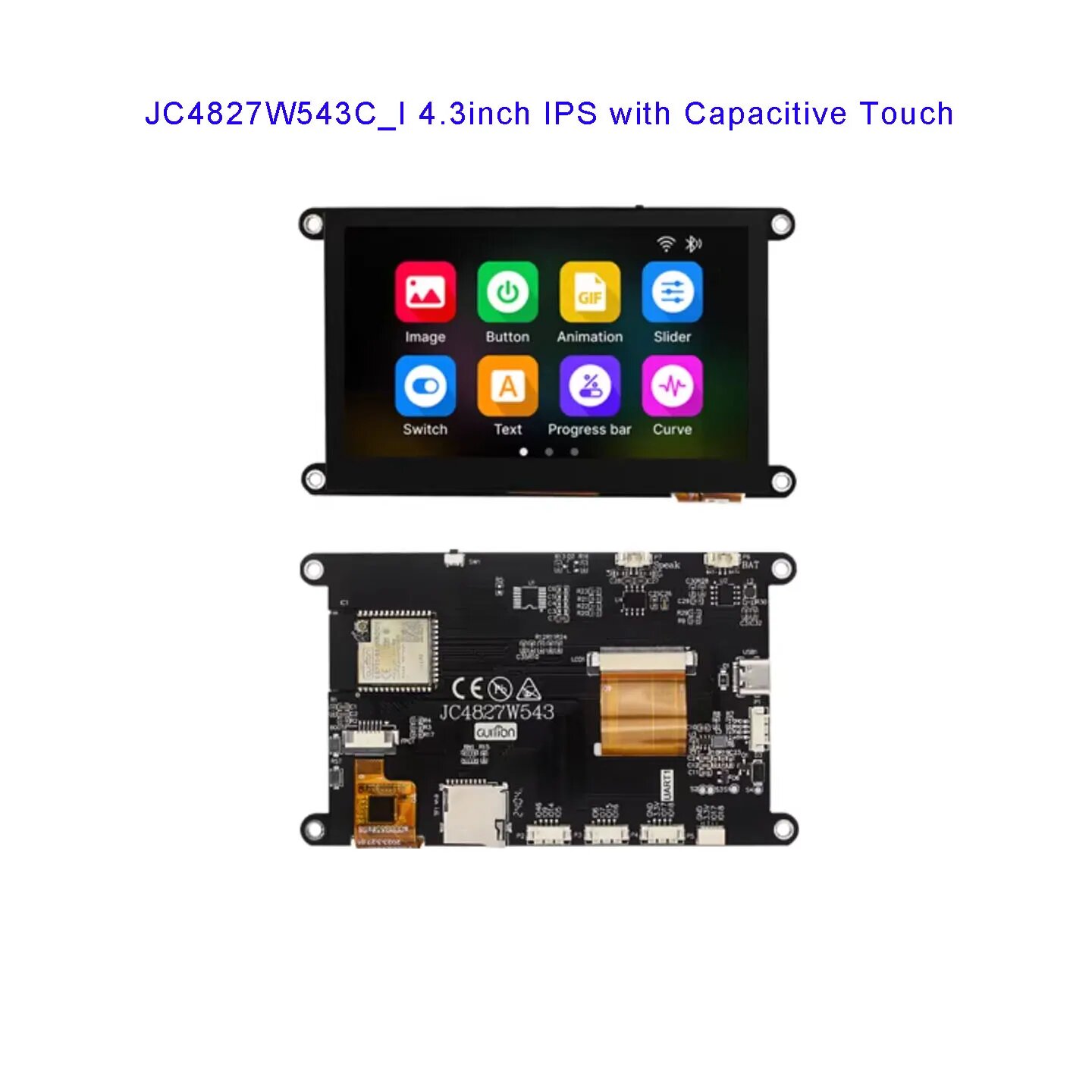 4.3" IPS дисплей JC4827W543C-I с сенсором