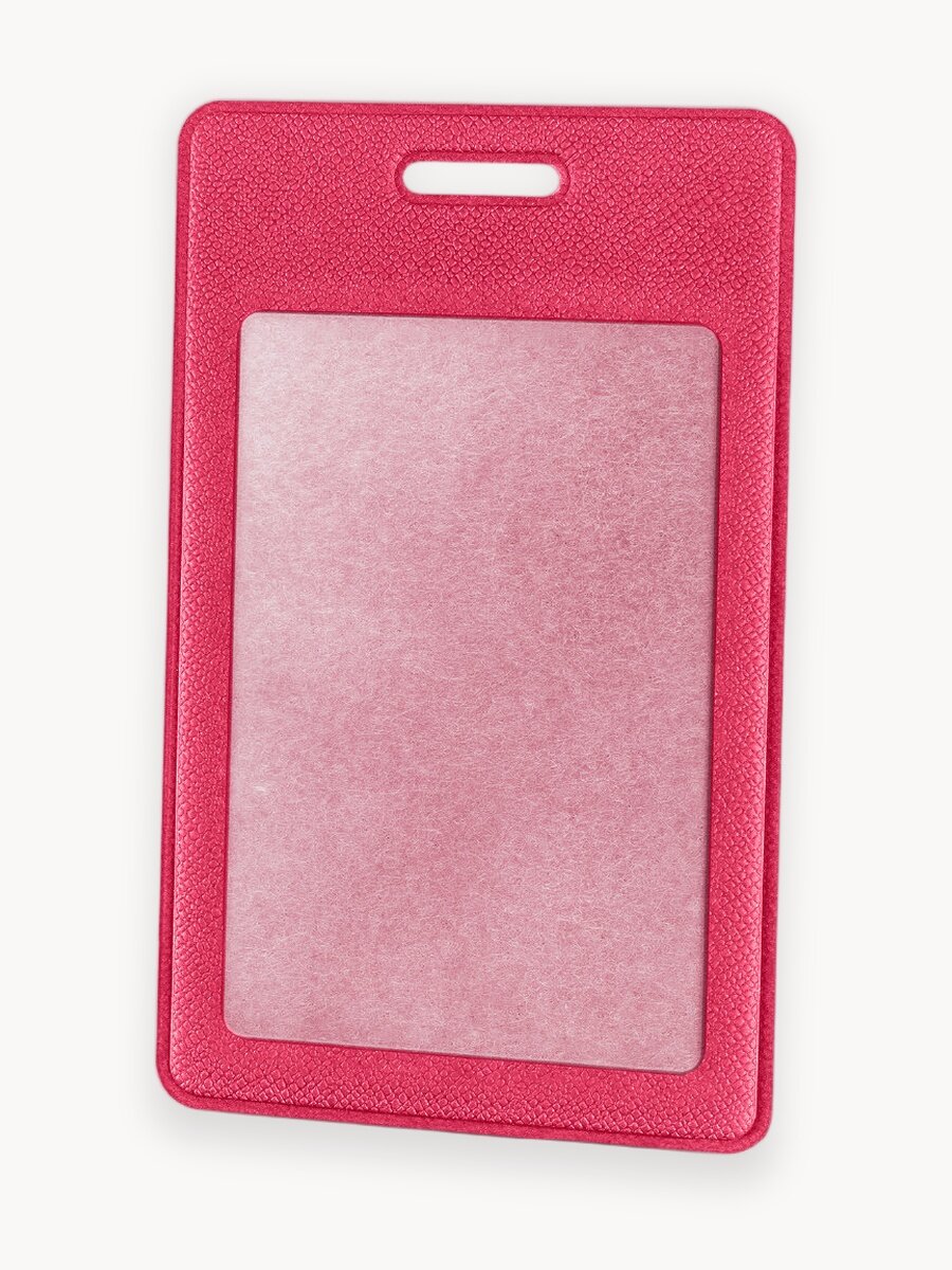 Держатель для пропуска, бейдж, чехол для карт, карман для проездного, школьный, для офиса Flexpocket, цвет малиновый