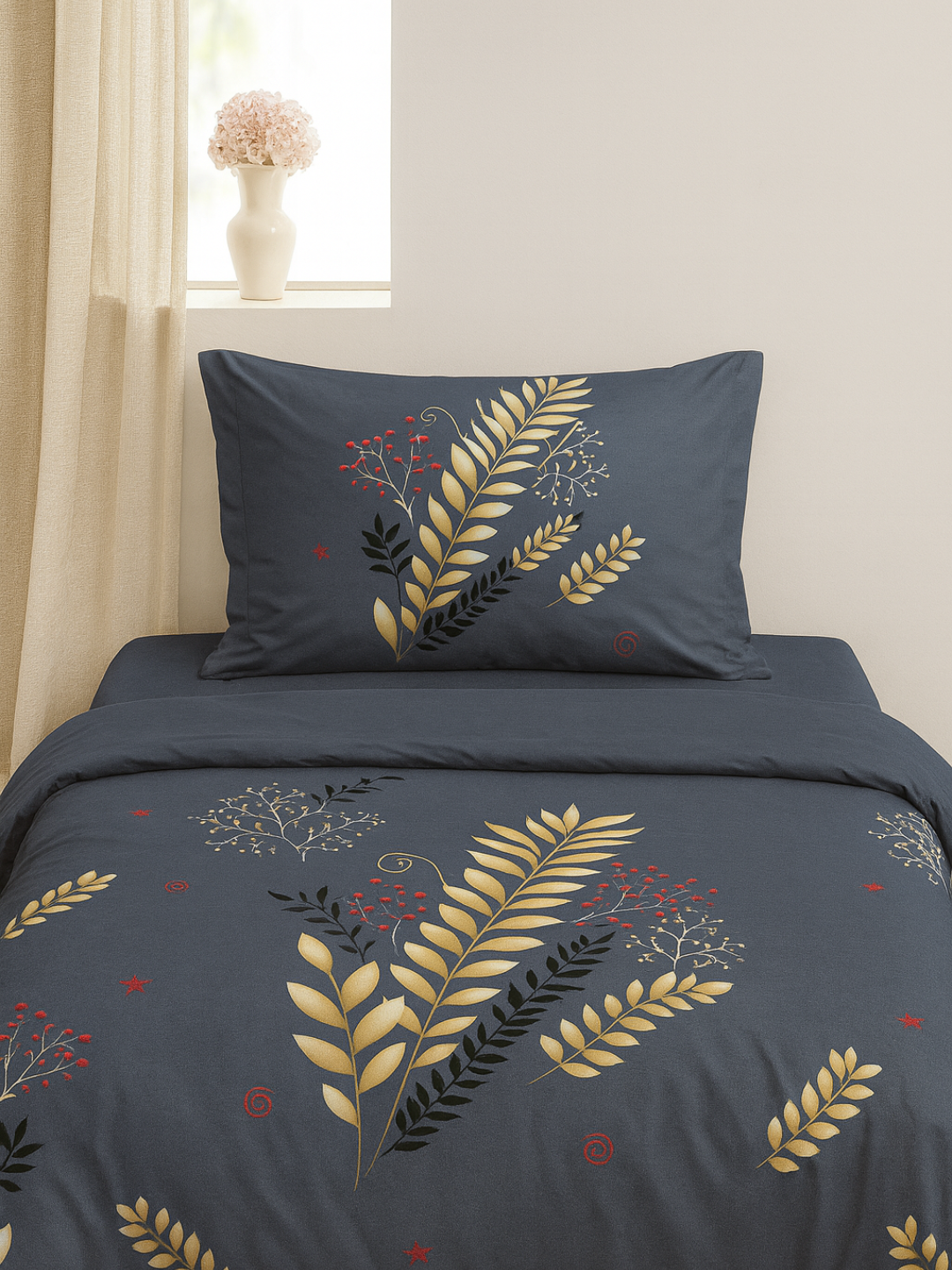 Постельное белье Choyshab "Простынь и Наволочка", 80% Хлопок 20% Полиэстер, Евростандарт, Подарочная Упаковка — фото 1