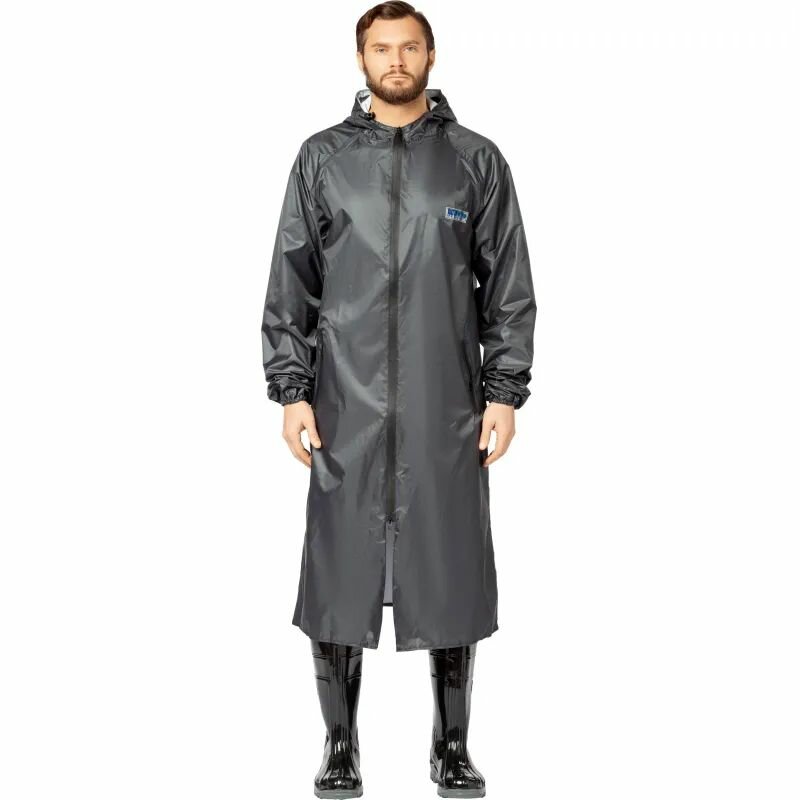 Плащ влагозащитный КНР Membrane, мужской, темно-серый, р 56-58, р 170-176