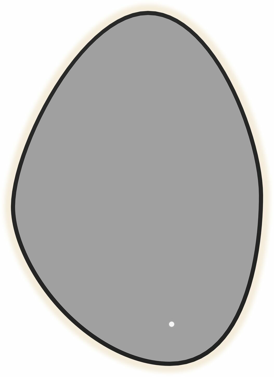 Зеркало Aquanet Контур 600х850 LED TX ассиметричное, черный