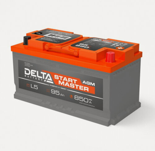 Изображение товара Автомобильный аккумулятор Delta Battery DELTA START MASTER 95 Ah AGM