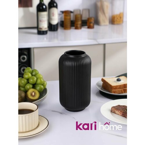 фото Ваза для цветов и сухоцветов интерьерная kari home