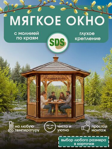 Изображение товара Мягкое окно с молниями по краям 125*75см
