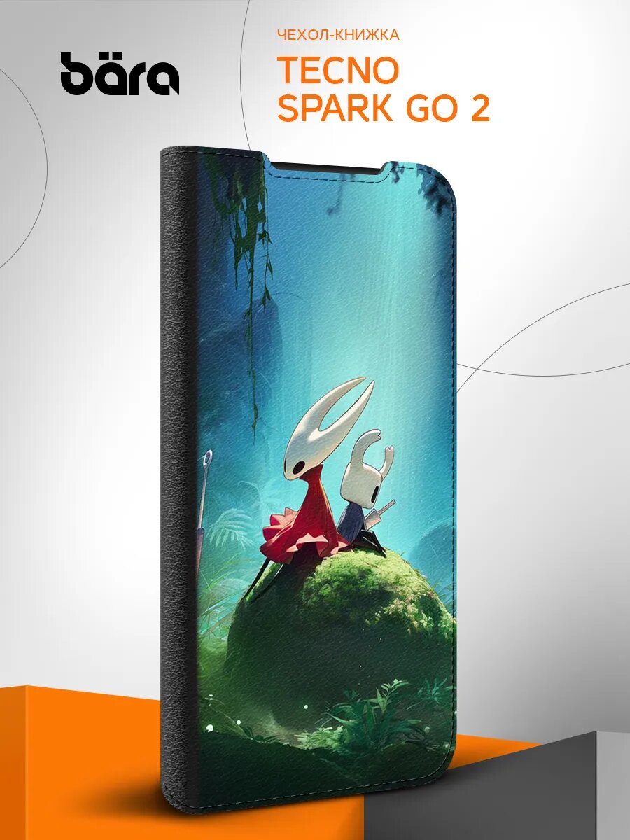 Чехол-книжка на Tecno Spark Go 2, Техно Спарк Го 2 защитный, с картинкой