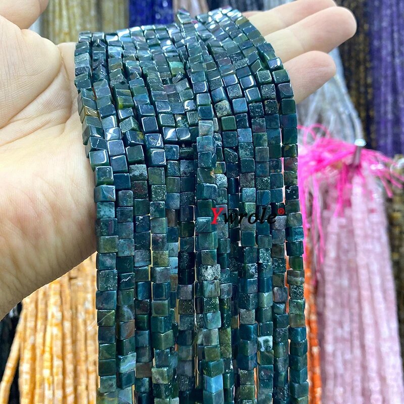 Amazonite бусины 4 мм YWROLE 4x4mm 38-40pcs, Indian agate