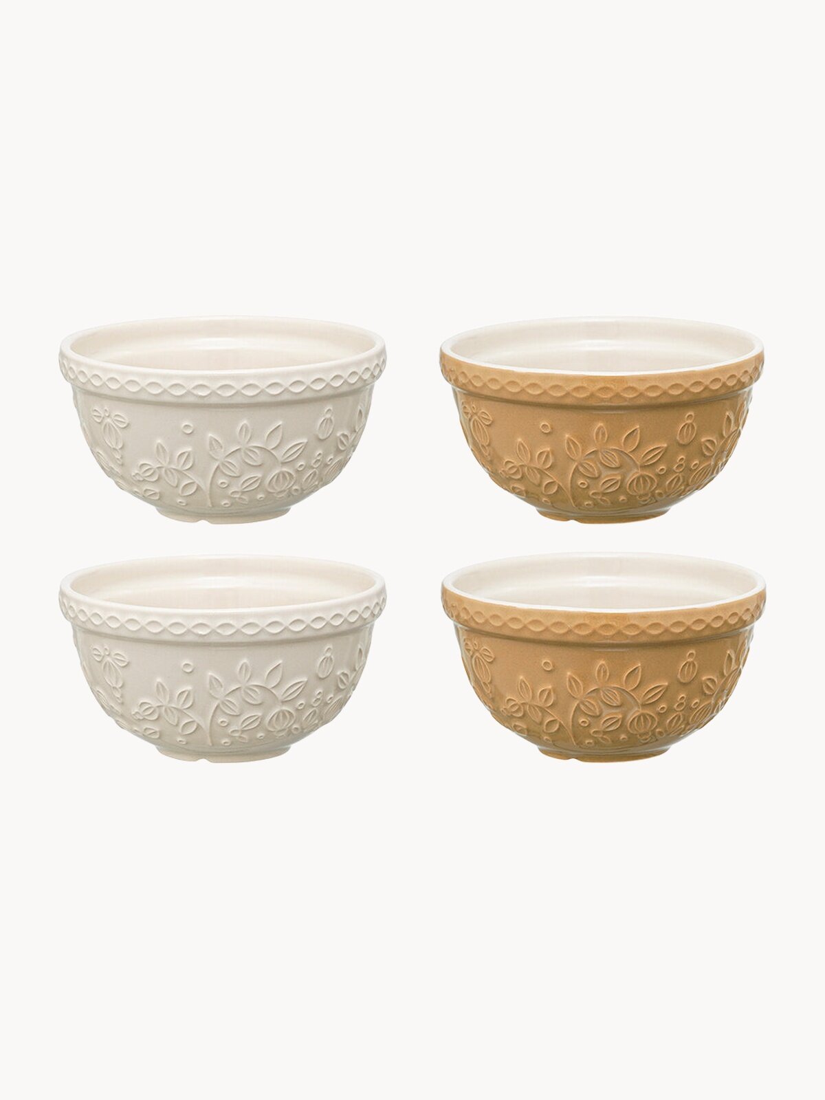 Пиала 130 мл керамическая для соуса Ягоды Тайги из коллекции Russian North кремовая бежевая, набор из 4 пиал Tkano TK22-TW_BW0013