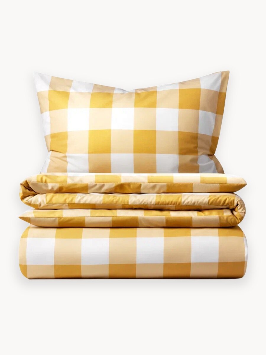 Комплект постельного белья без простыни Pragma Hilhom 1,5 спальный, желтый