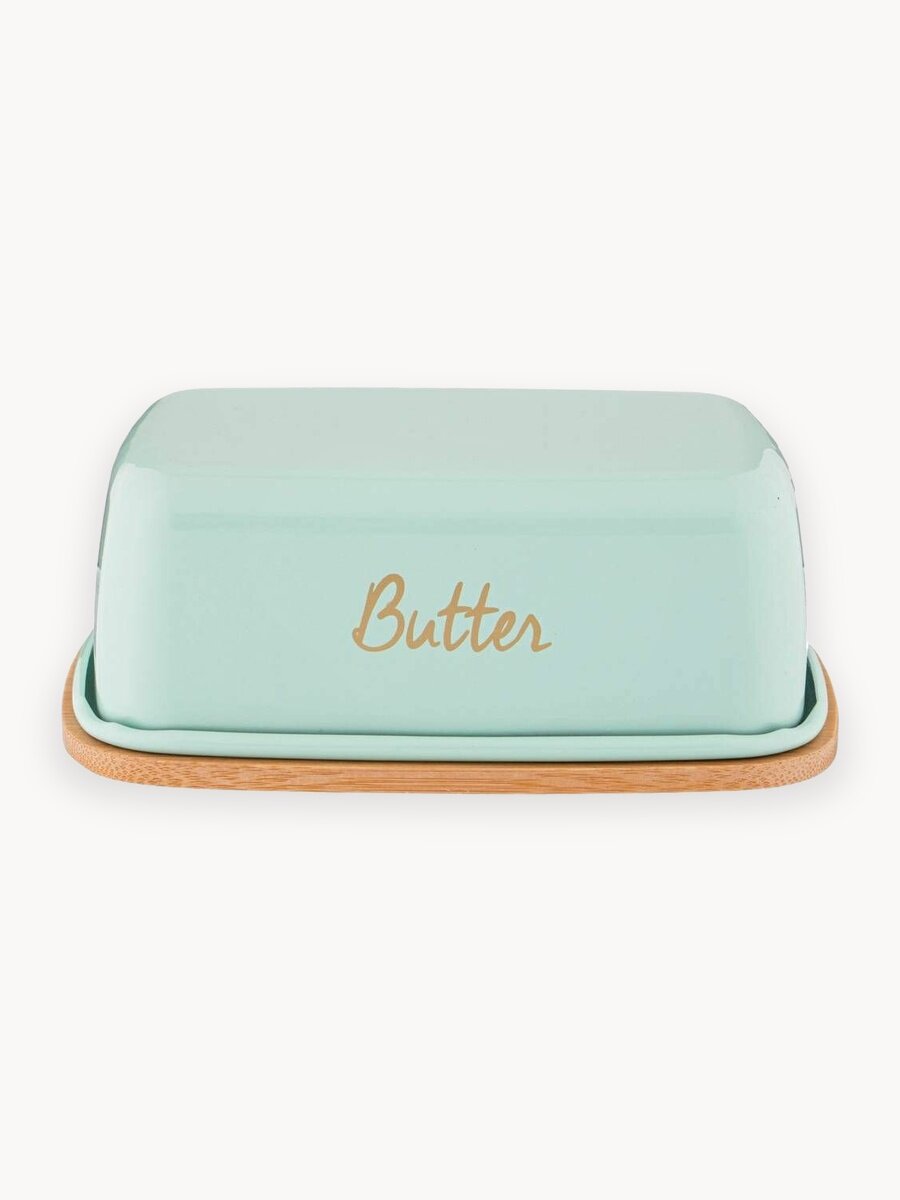 Масленка для сливочного масла и сыра Agness "Meadow", с крышкой, 15 х 10 х 6 см